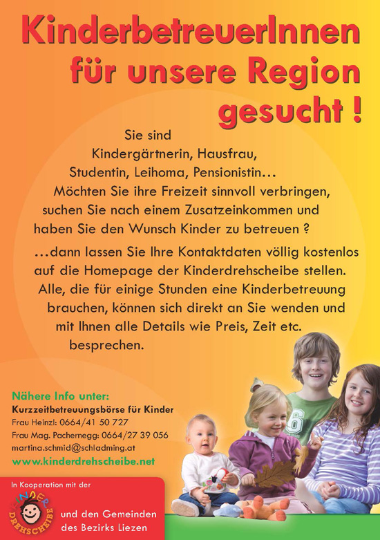 Kinderbetreuer gesucht